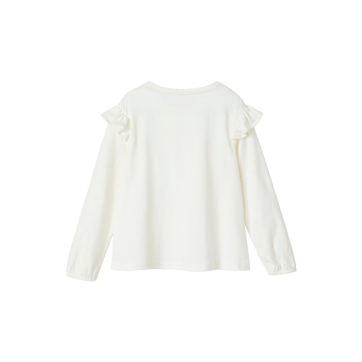 Tee-shirt volanté BASICS écru, VERTBAUDET
