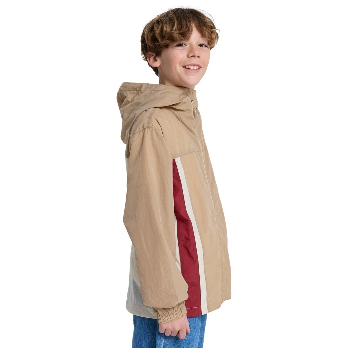Veste coupe-vent à capuche CLICKER beige khaki, QUIKSILVER