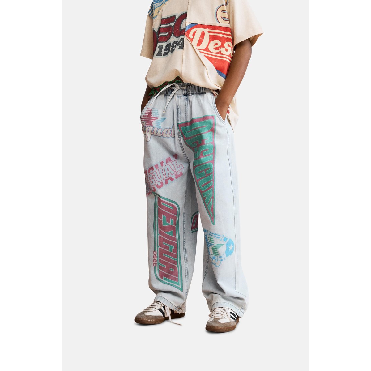 JEAN IMPRIMÉ bleu, DESIGUAL