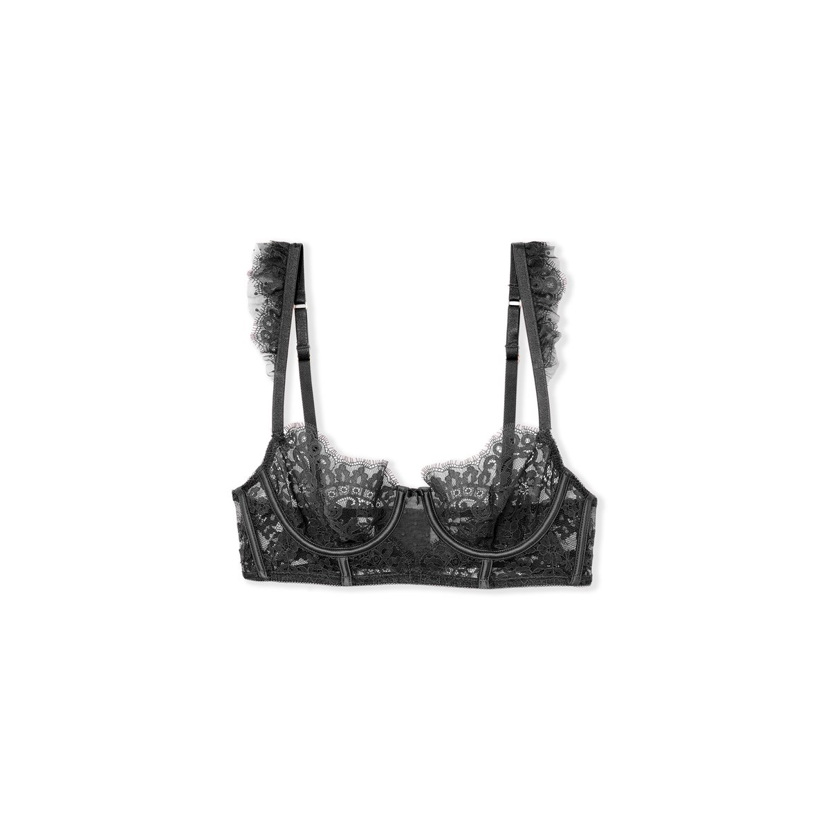 Soutien-gorge N.9 - Balconnet bustier en dentelle INFINI noir, ETAM