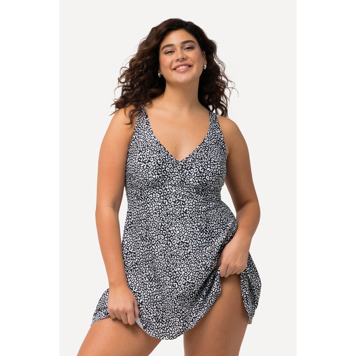 Robe de bain à bonnets souples. noir, ULLA POPKEN