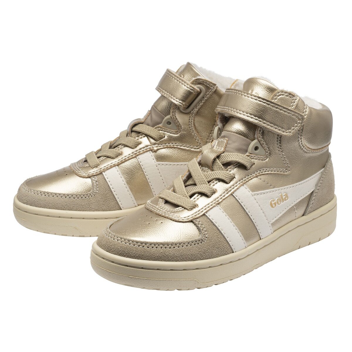 Baskets montantes, TALON GLIMMER or/blanc, GOLA