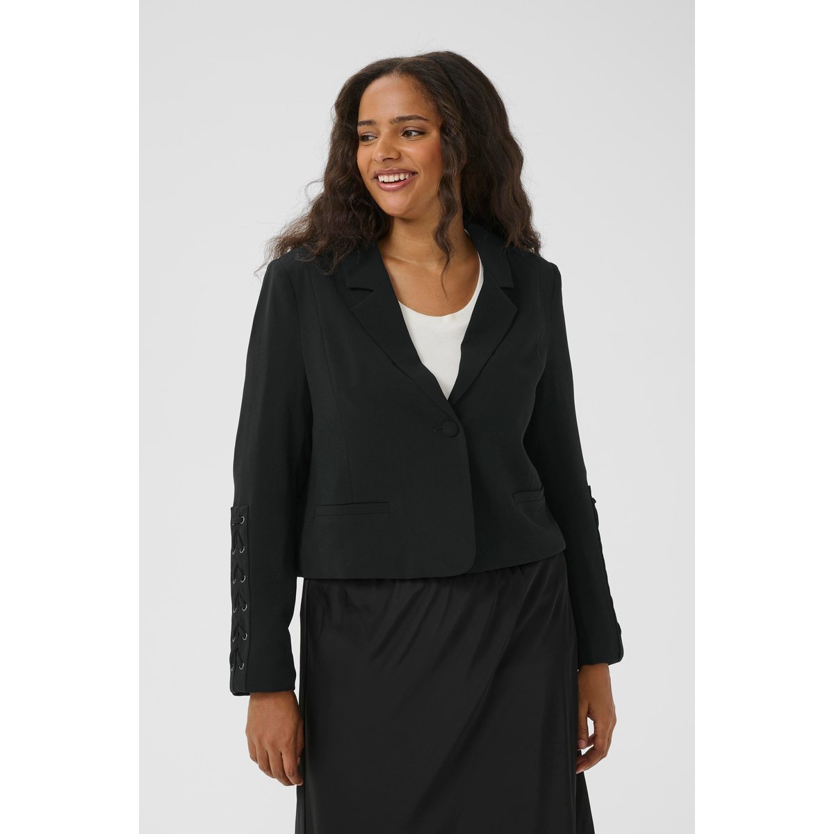 Blazer noir black deep, KAFFE CURVE