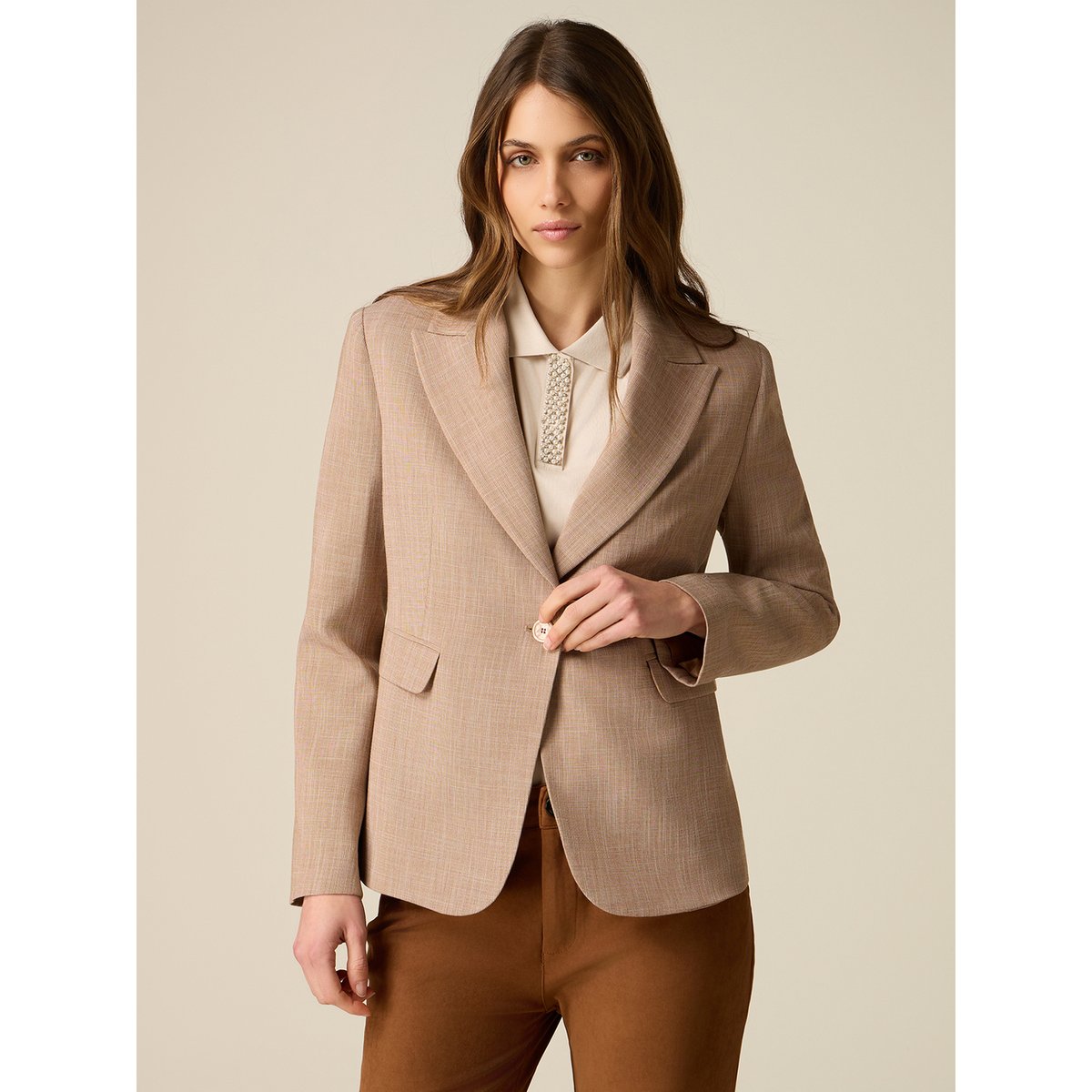 Veste structurée beige, OLTRE