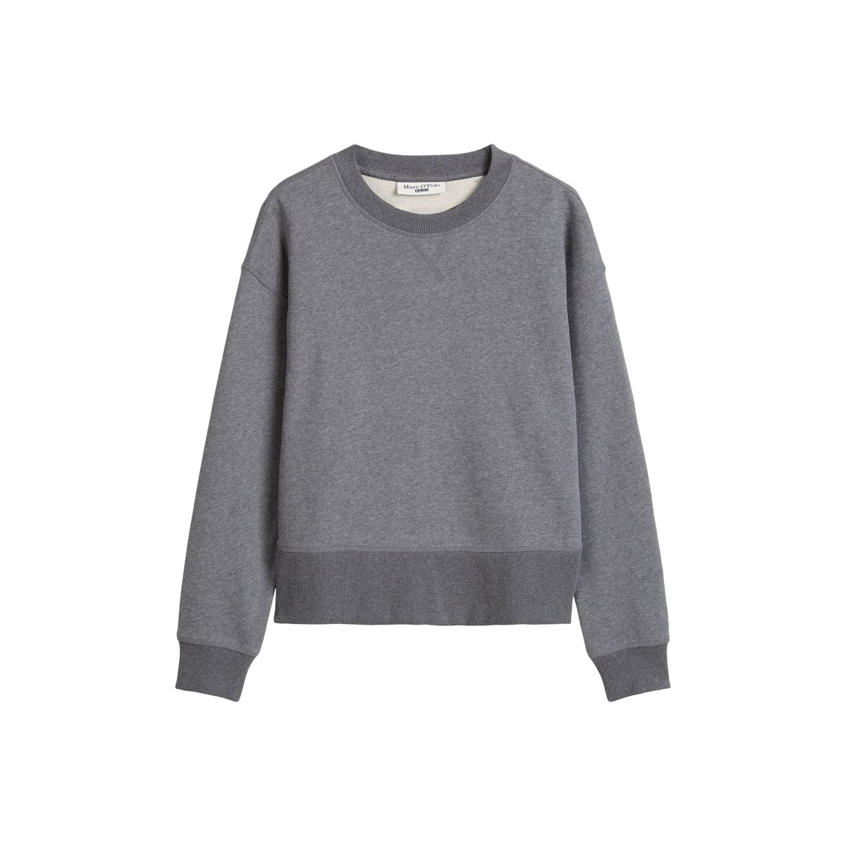 Sweat-shirt relaxed en mélange de coton organique gris, MARC O’POLO DENIM