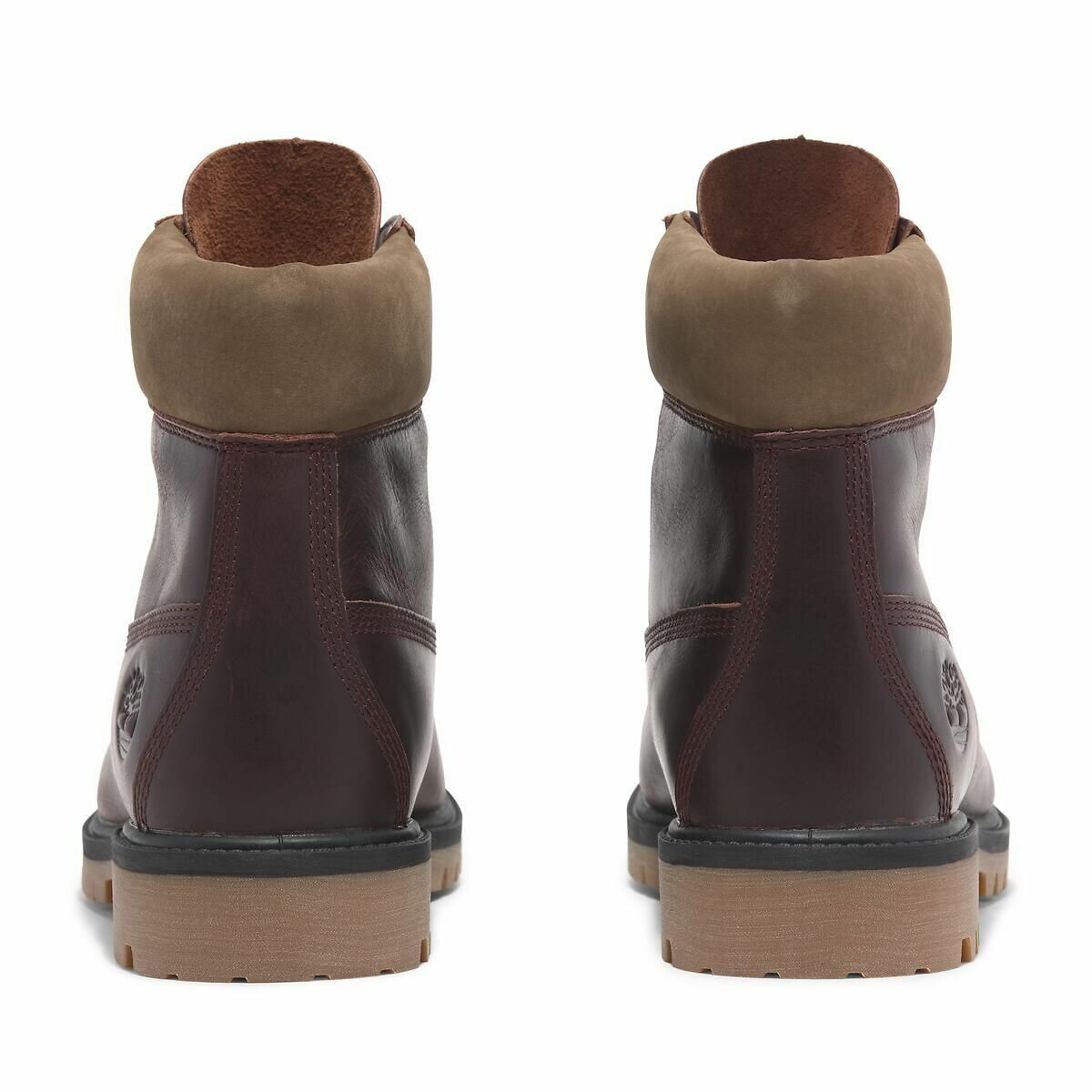 Boots cuir à lacets Heritage 6 Inch marron/bordeaux, TIMBERLAND