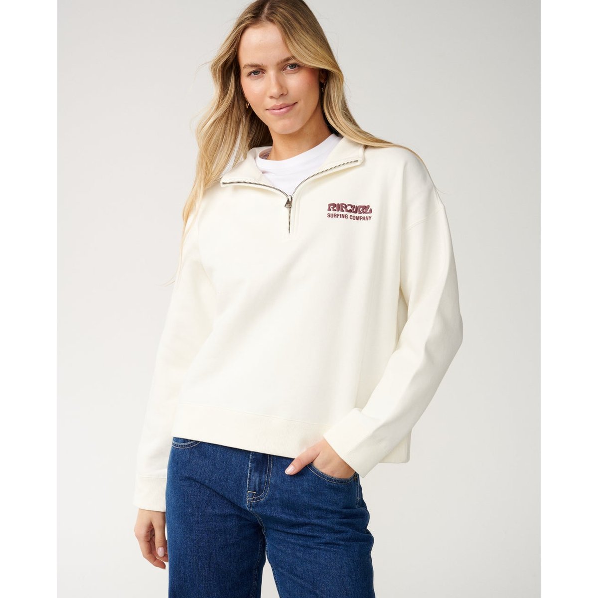 Sweat 1/4 Zippé SURF PUFF os, RIP CURL