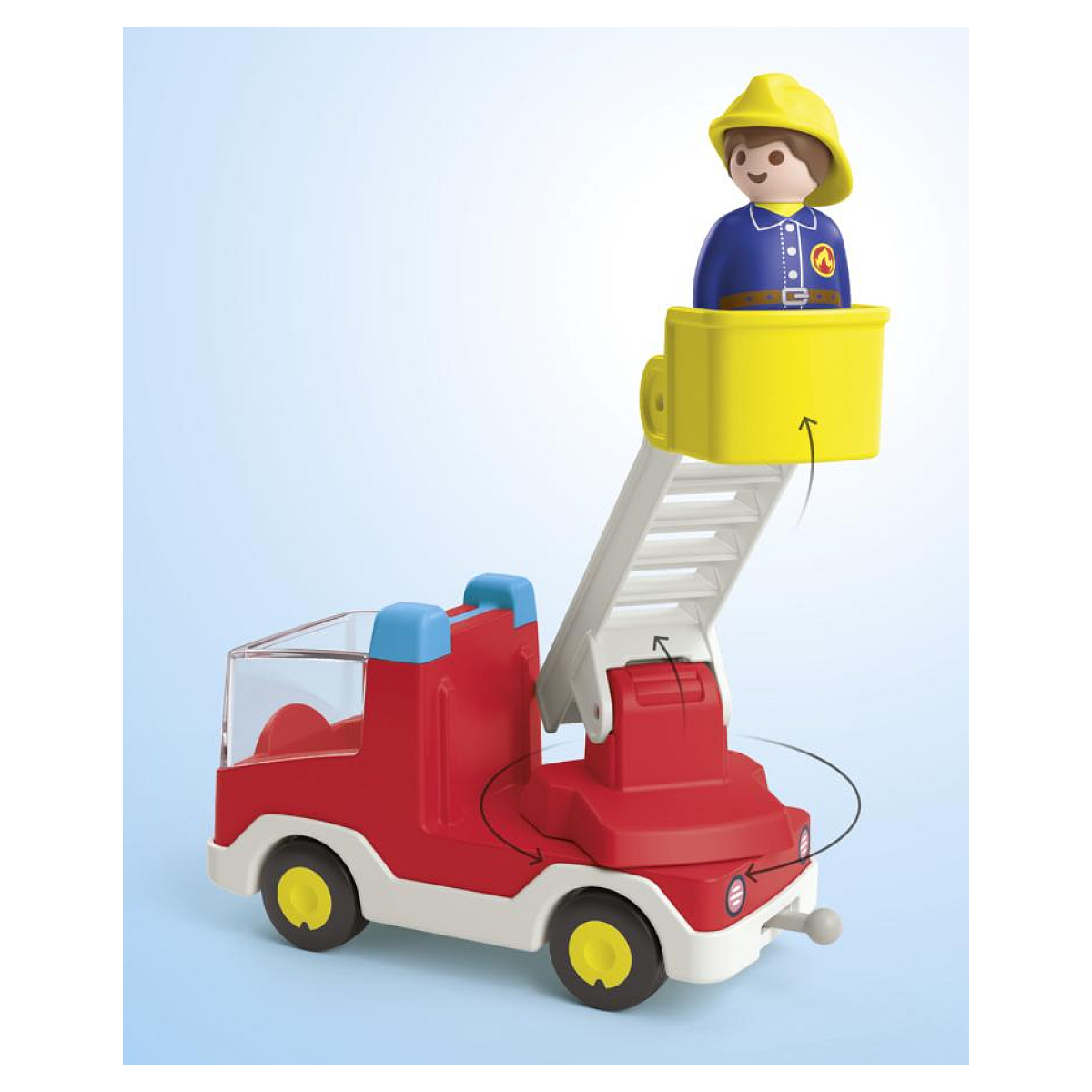 Junior Camion de pompier avec échelle pivotante multicolore, PLAYMOBIL