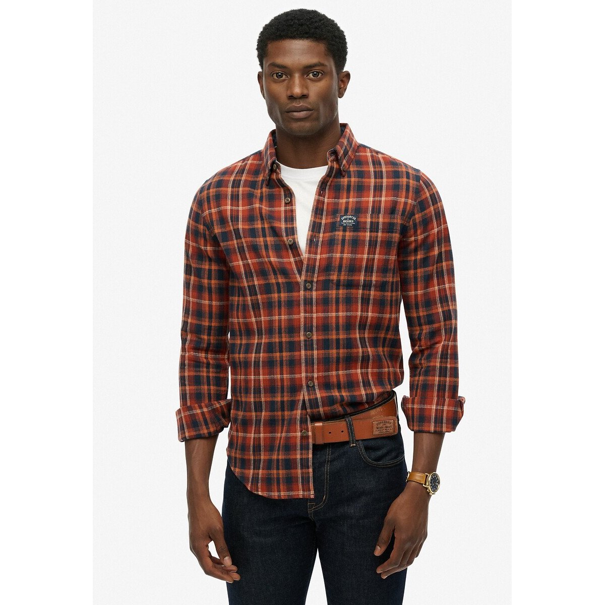Chemise à carreaux rouge, SUPERDRY