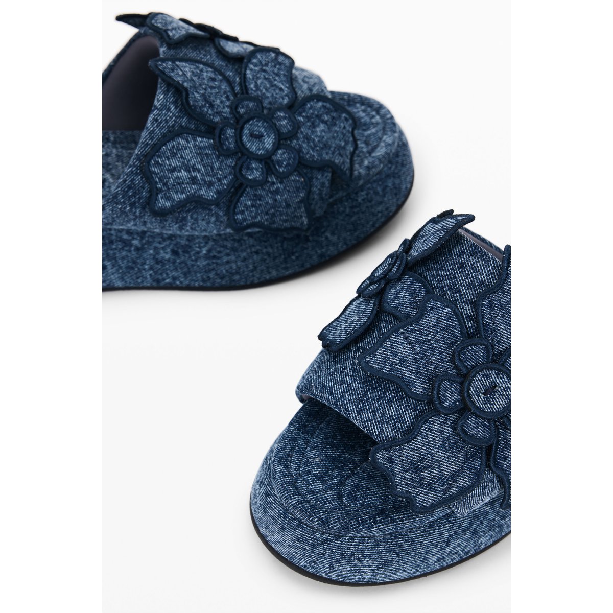Sandale plateforme denim bleu, DESIGUAL