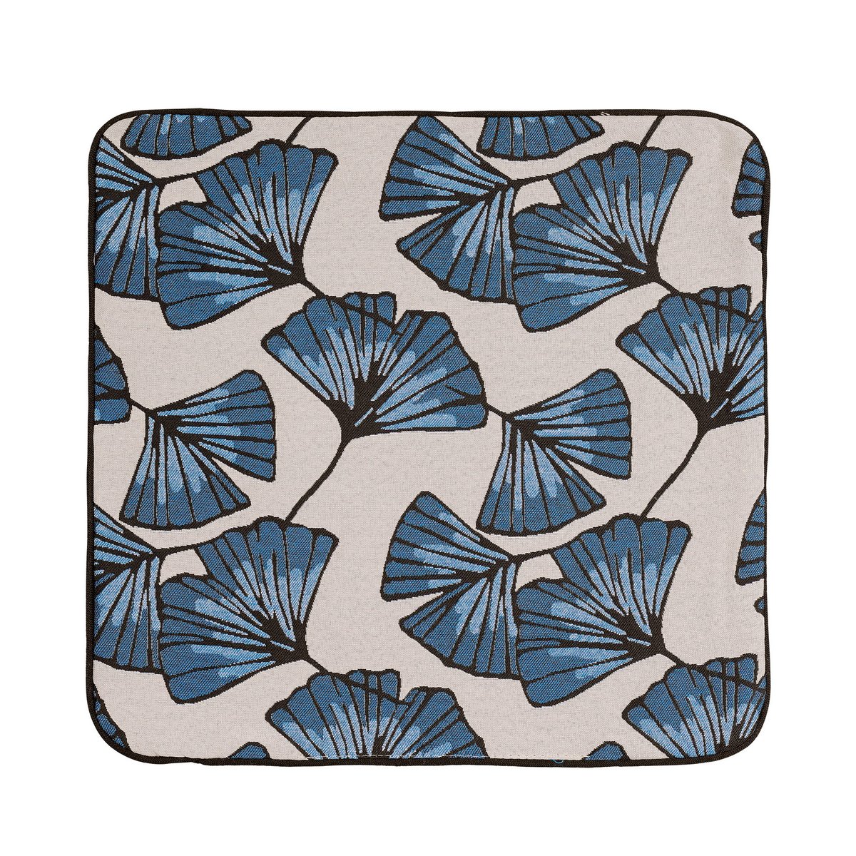 Housse de coussin Biloba bleu, LINDER