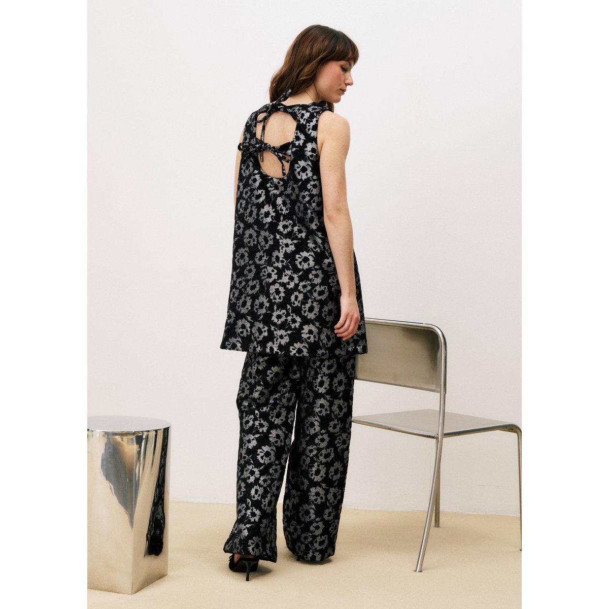 Robe en coton ALICIA noir, FRNCH