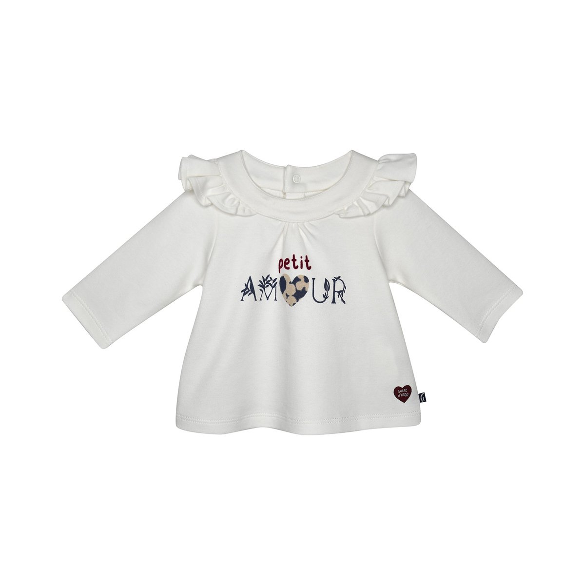 Tunique + pantalon + bandeau fleurette beige, SUCRE D'ORGE