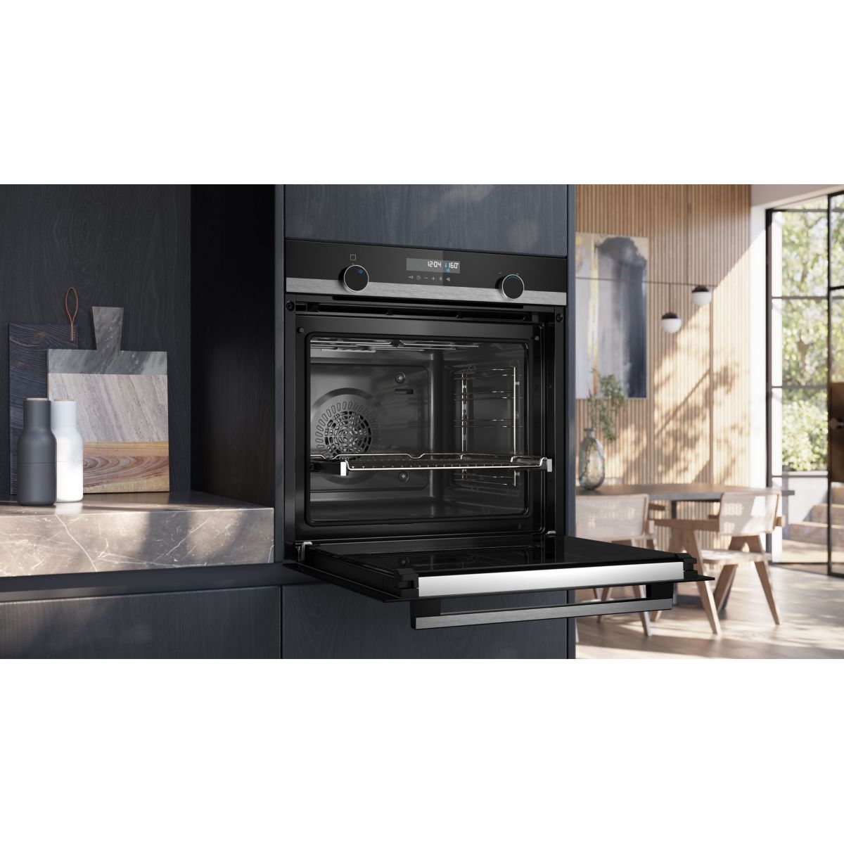 Four encastrable HB578GES3 iQ500 - Pyrolyse ActiveClean, Sonde de Cuisson, CookControl 30 couleur unique, SIEMENS