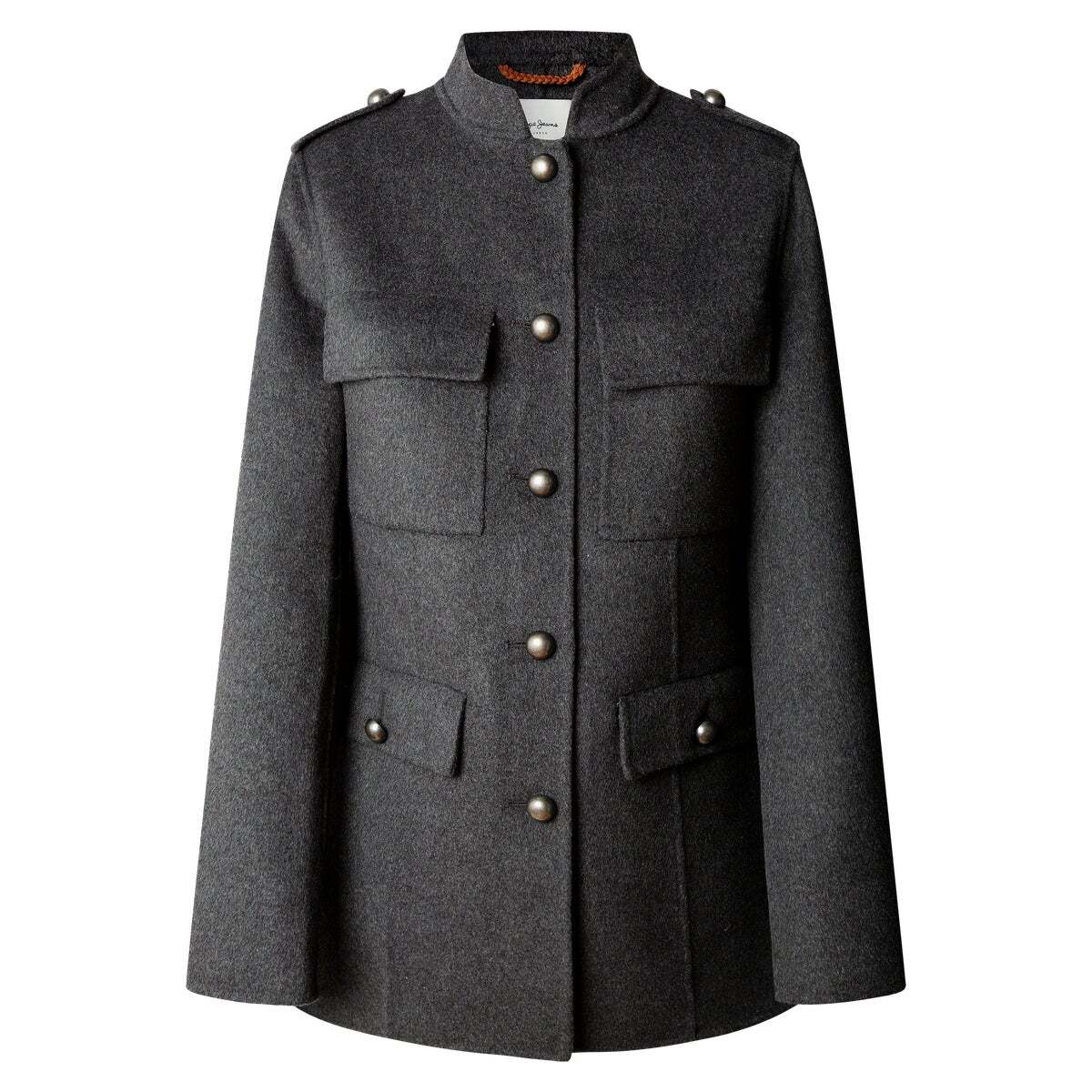 Veste Militaire En Laine gris foncé chine, PEPE JEANS