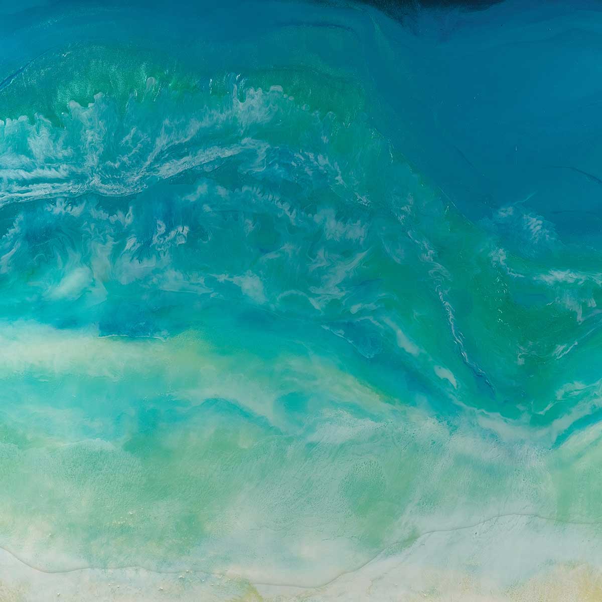 Tableau bleu fluide tableau alu dibond, HEXOA