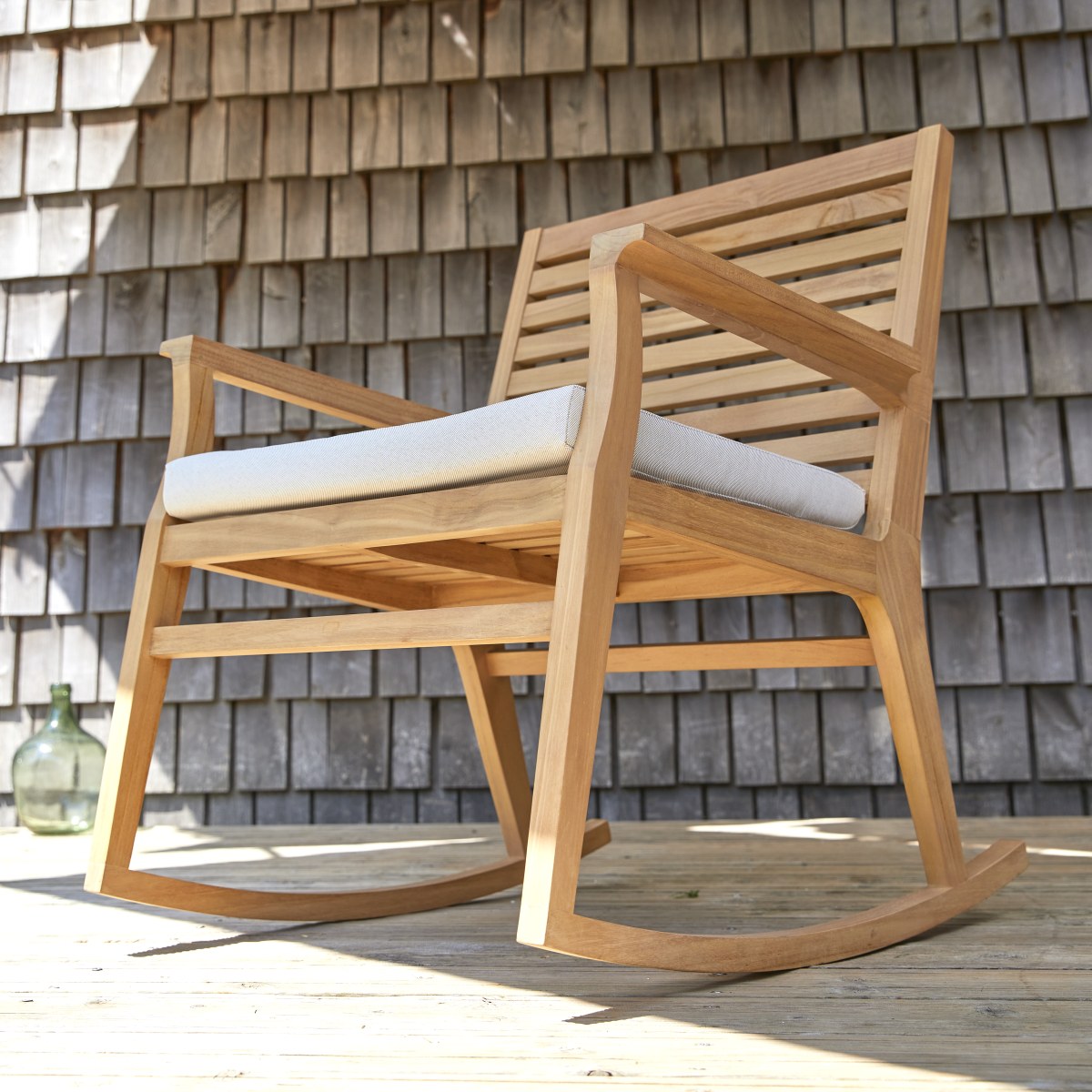 Fauteuil de jardin en Tissu massif, LENI naturel, TIKAMOON