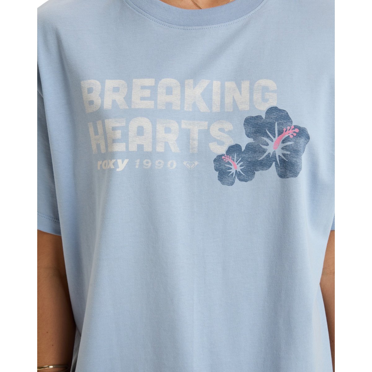 T-Shirt, manches courtes, col rond, . bleu blue blizzard, ROXY