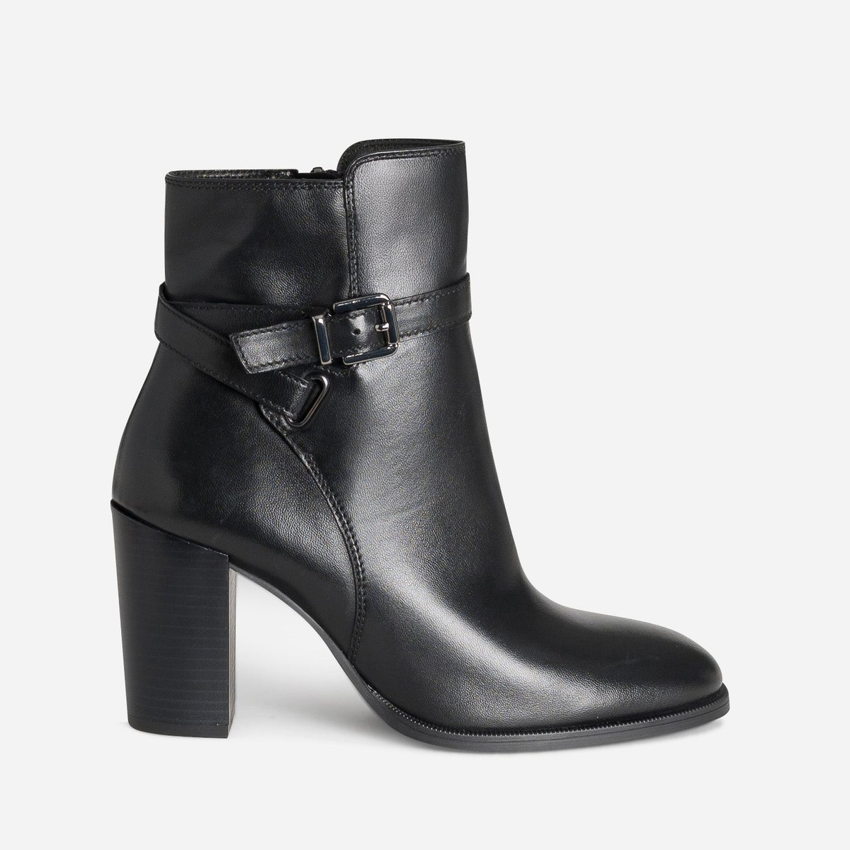 Boots À Talon en cuir NELLIA noir, ERAM