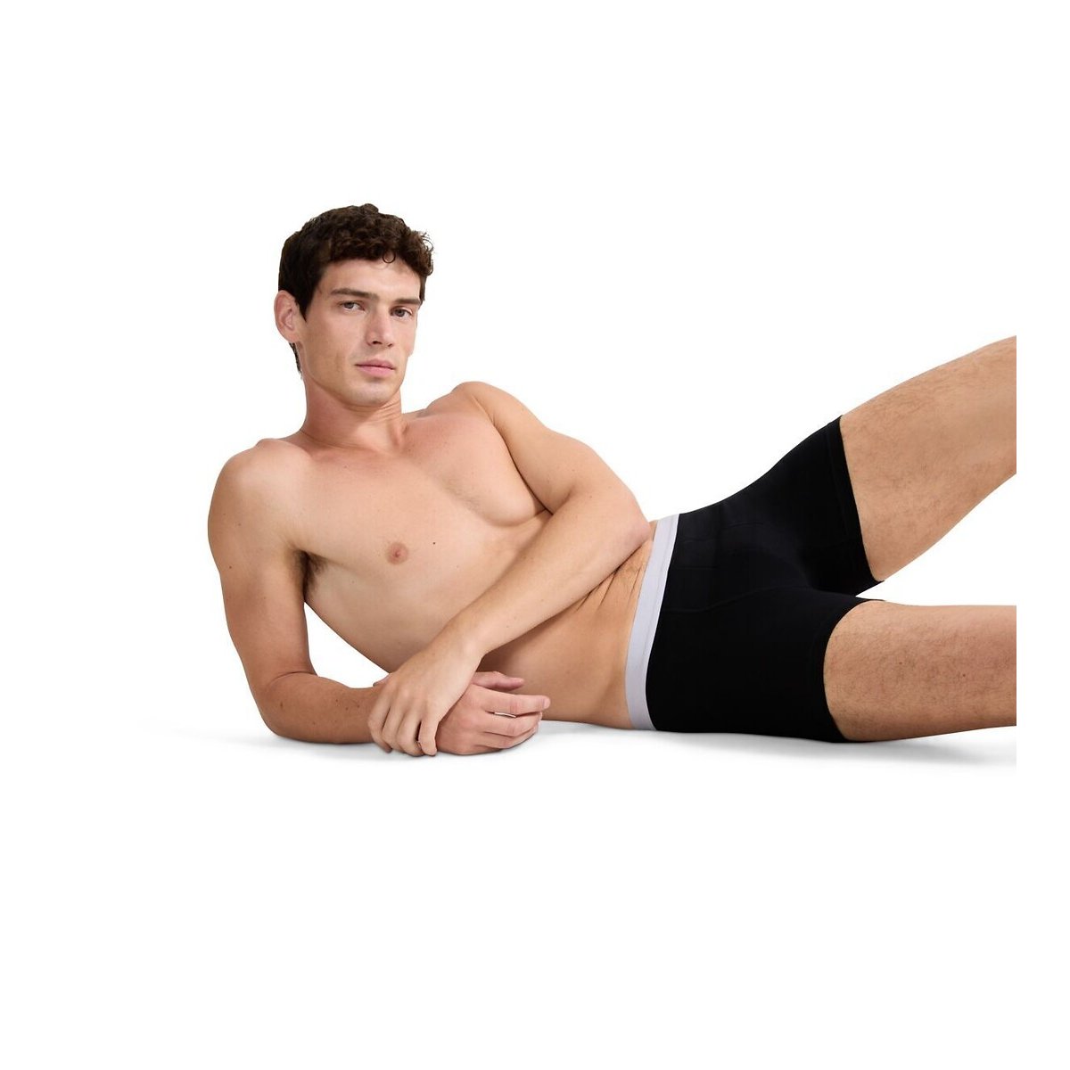 Lot de 2 boxers longs unis, Go ABC noir, SLOGGI