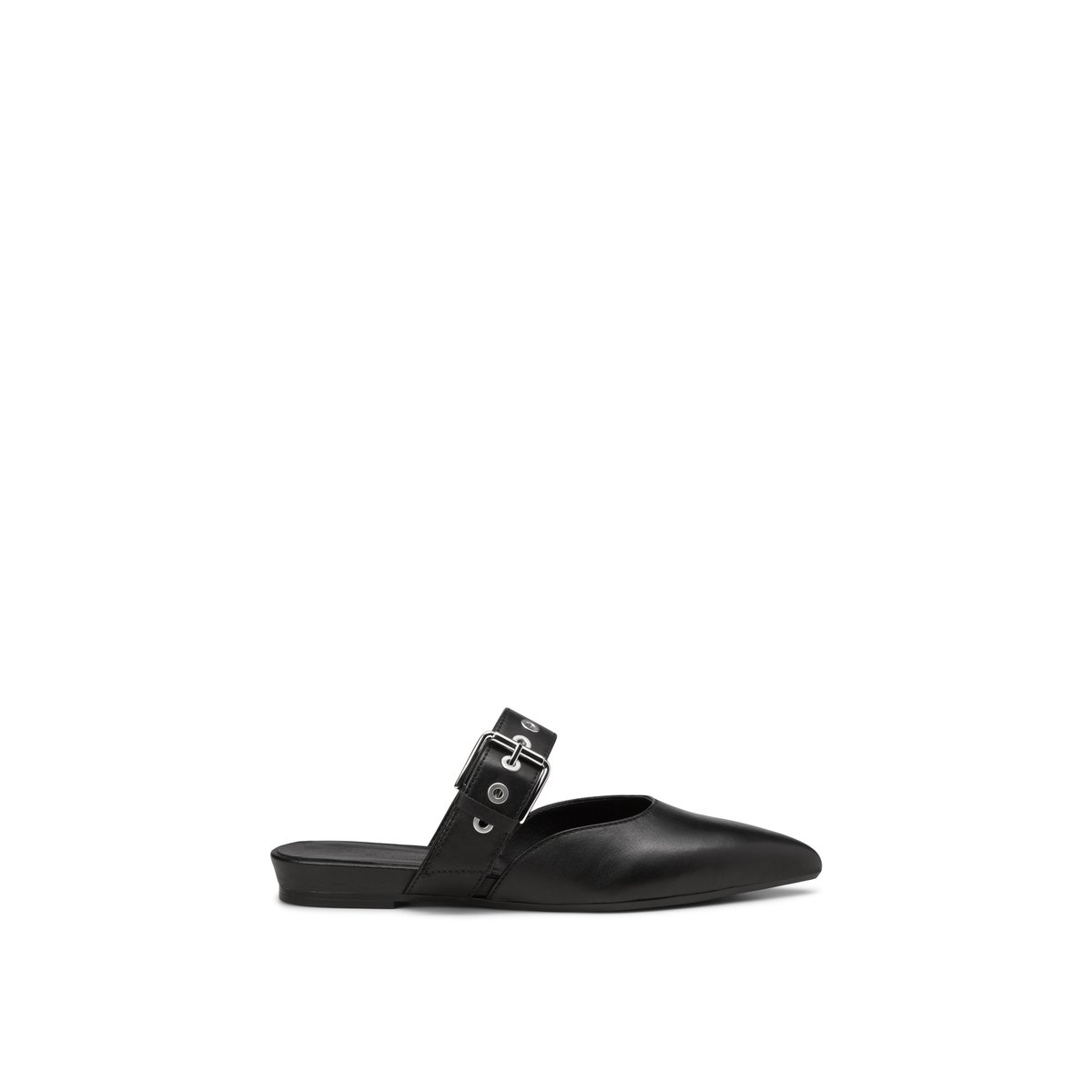 Mules en cuir de vache noble schwarz, MARC O'POLO