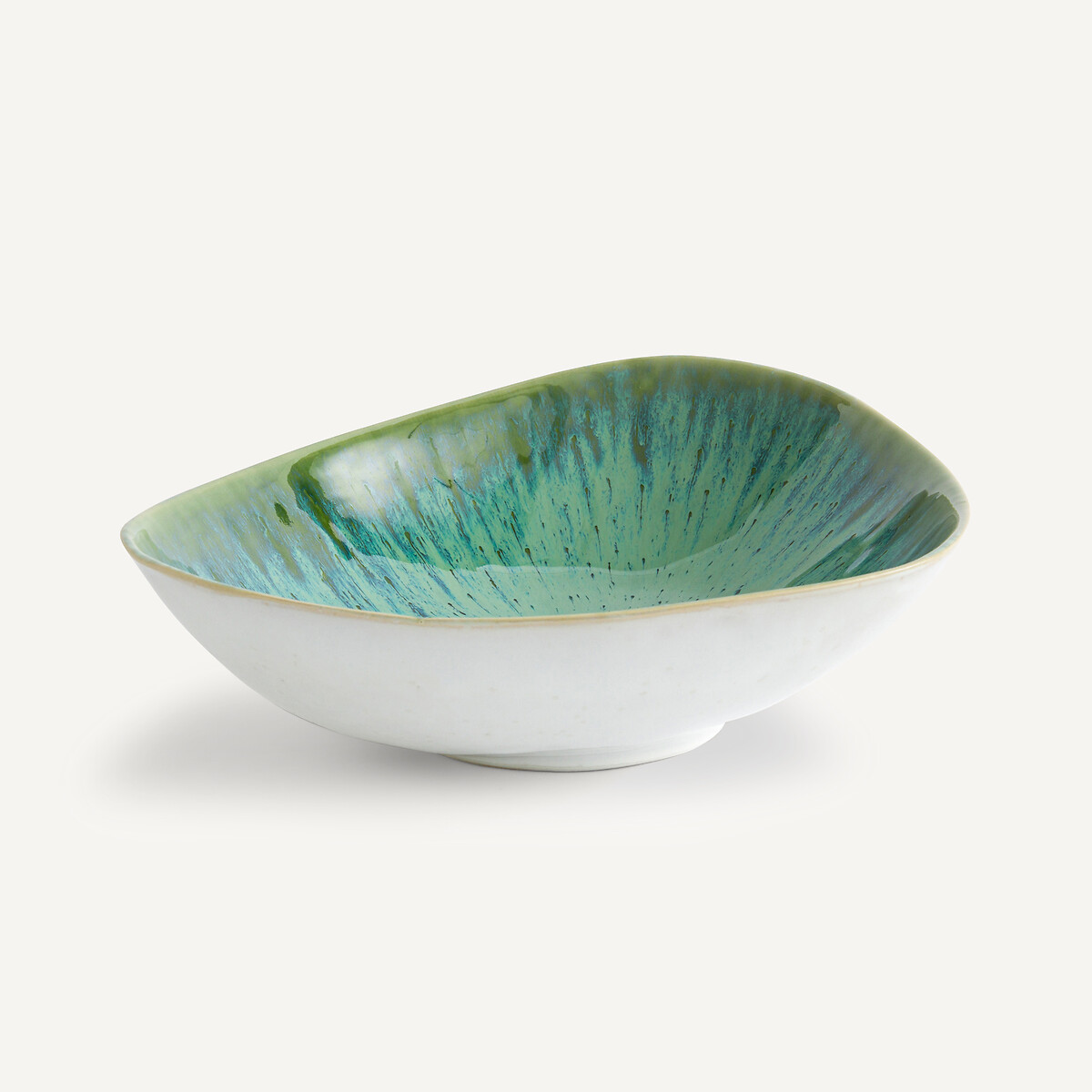 Plat creux en grès émaillé réactif, Stilla turquoise, AM.PM