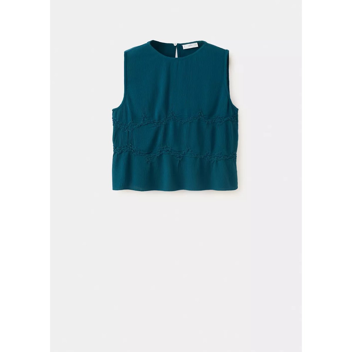 Top fluide détail froncé bleu, MANGO TEEN