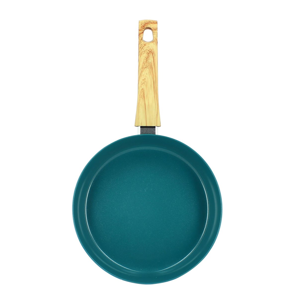 Poêle 24cm en aluminium recyclé, COLORAMA bleu canard, MENASTYL