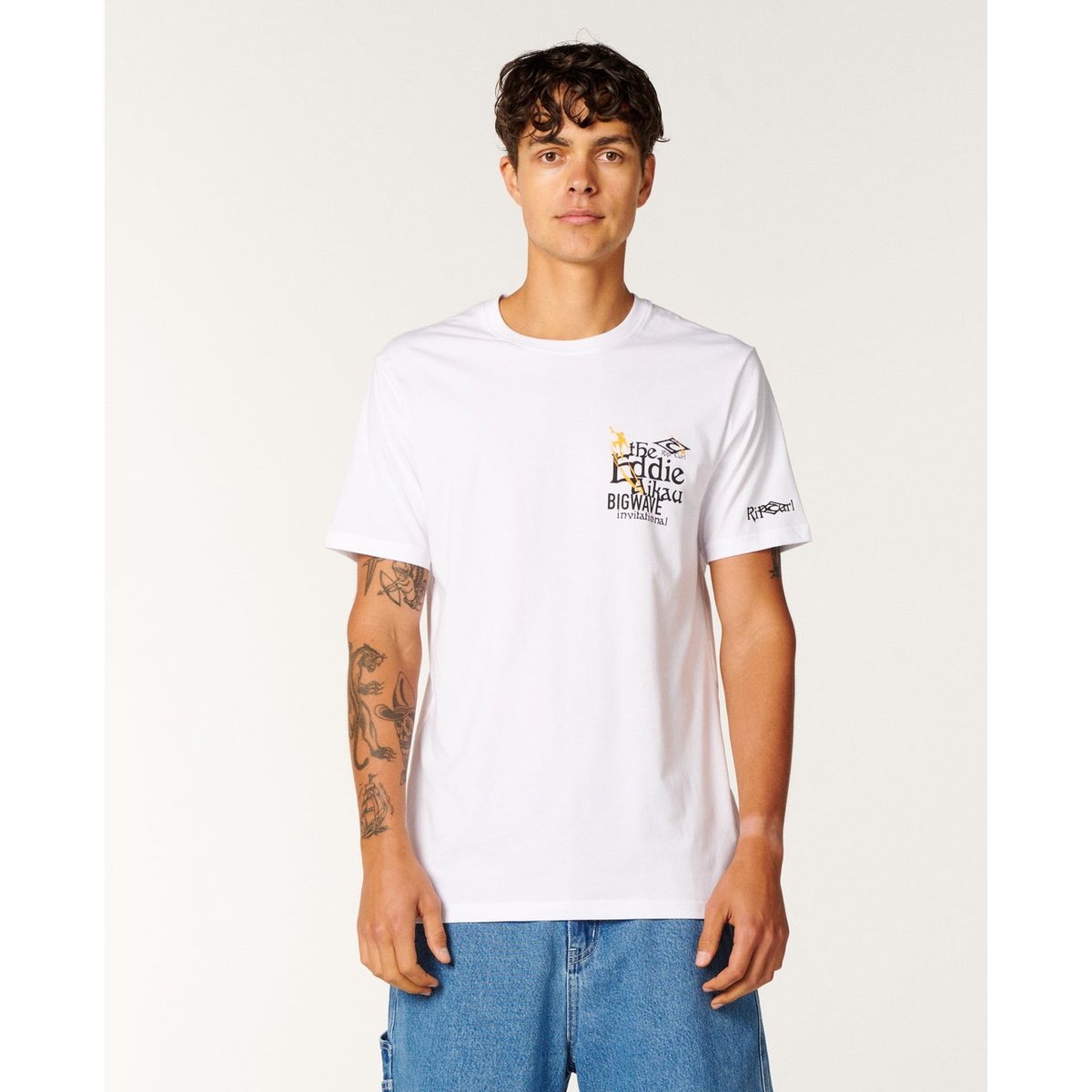 T-shirt EDDIE WOULD GO Poster blanc, RIP CURL