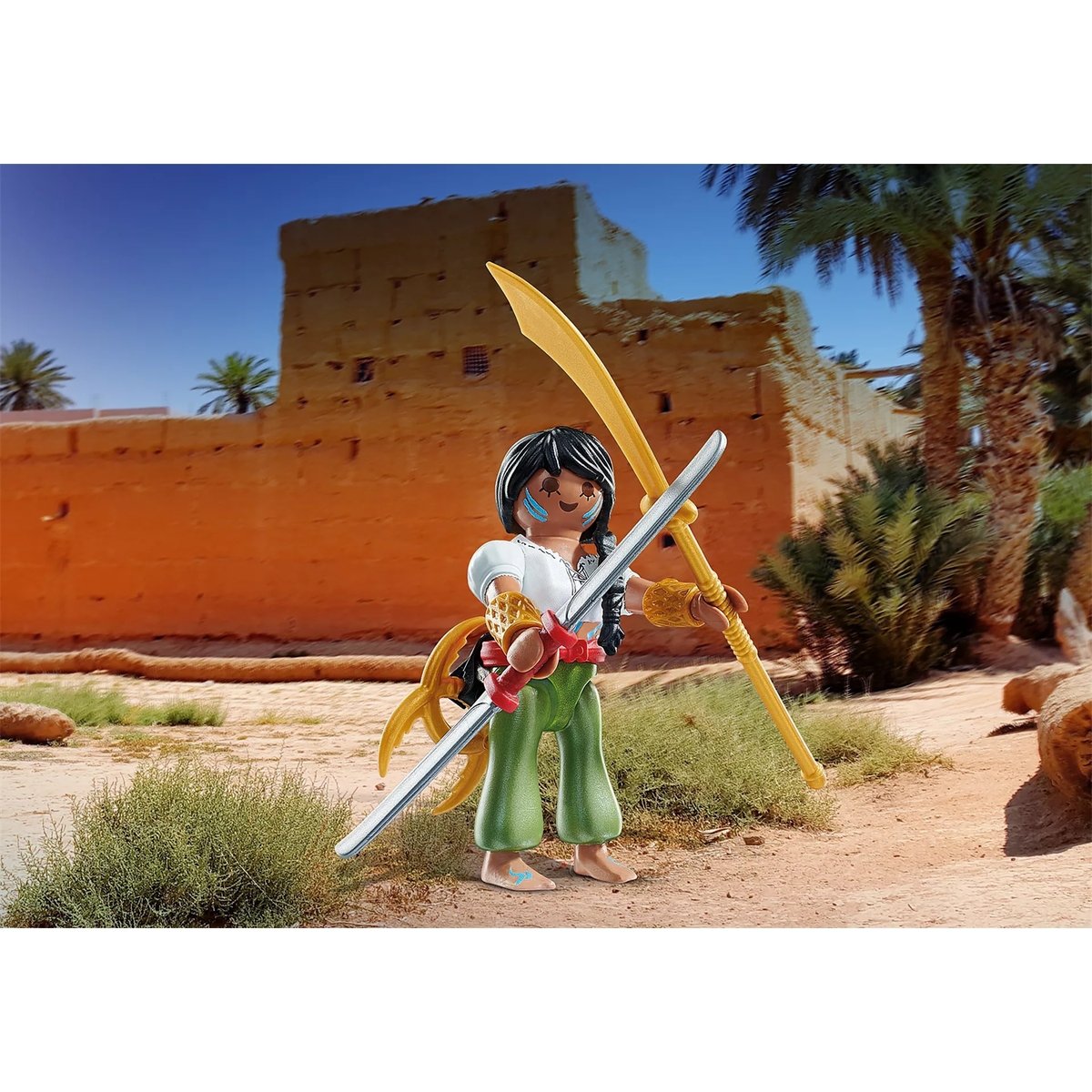 Combattante avec lance multicolore, PLAYMOBIL