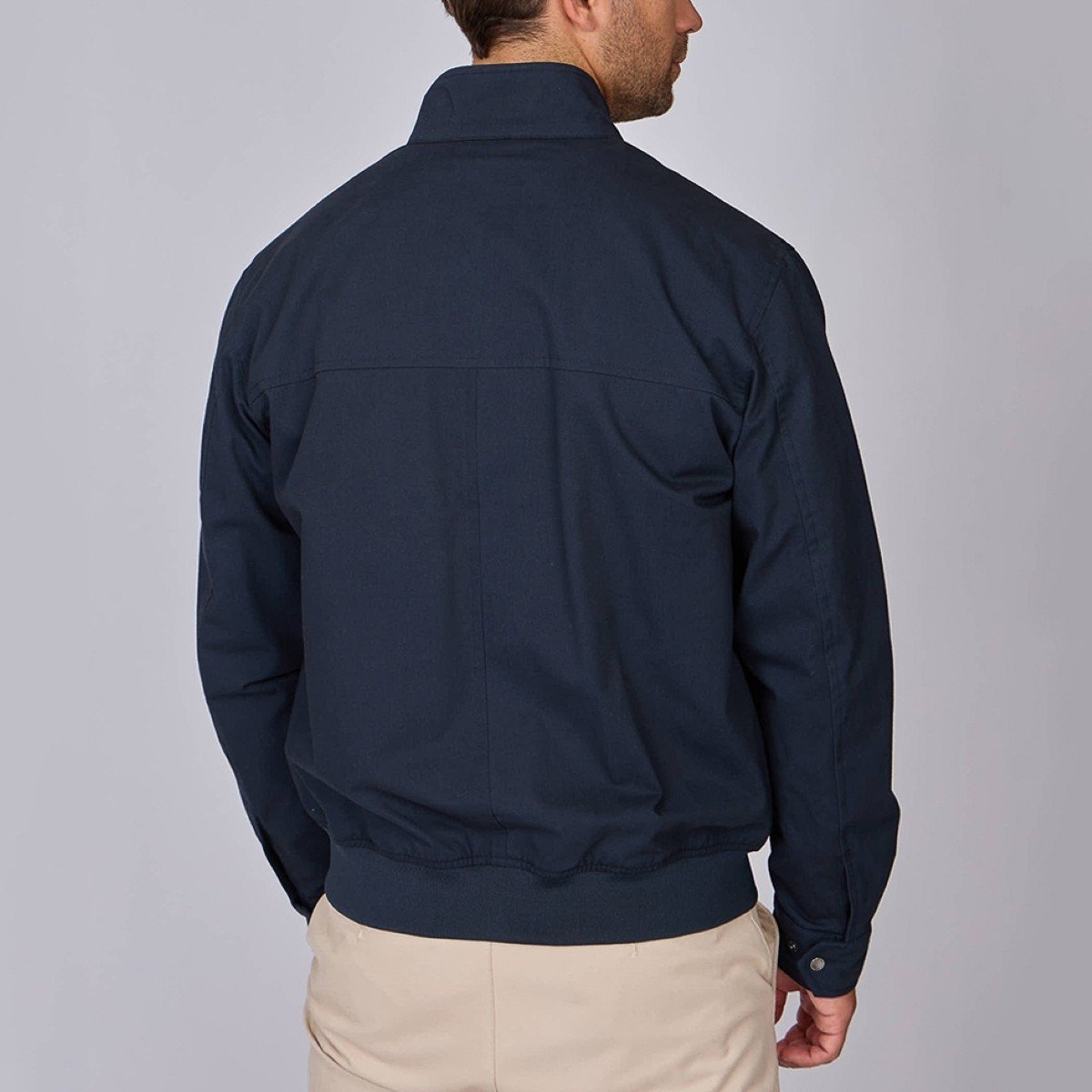 Blouson en coton bleu marine, MISE AU GREEN