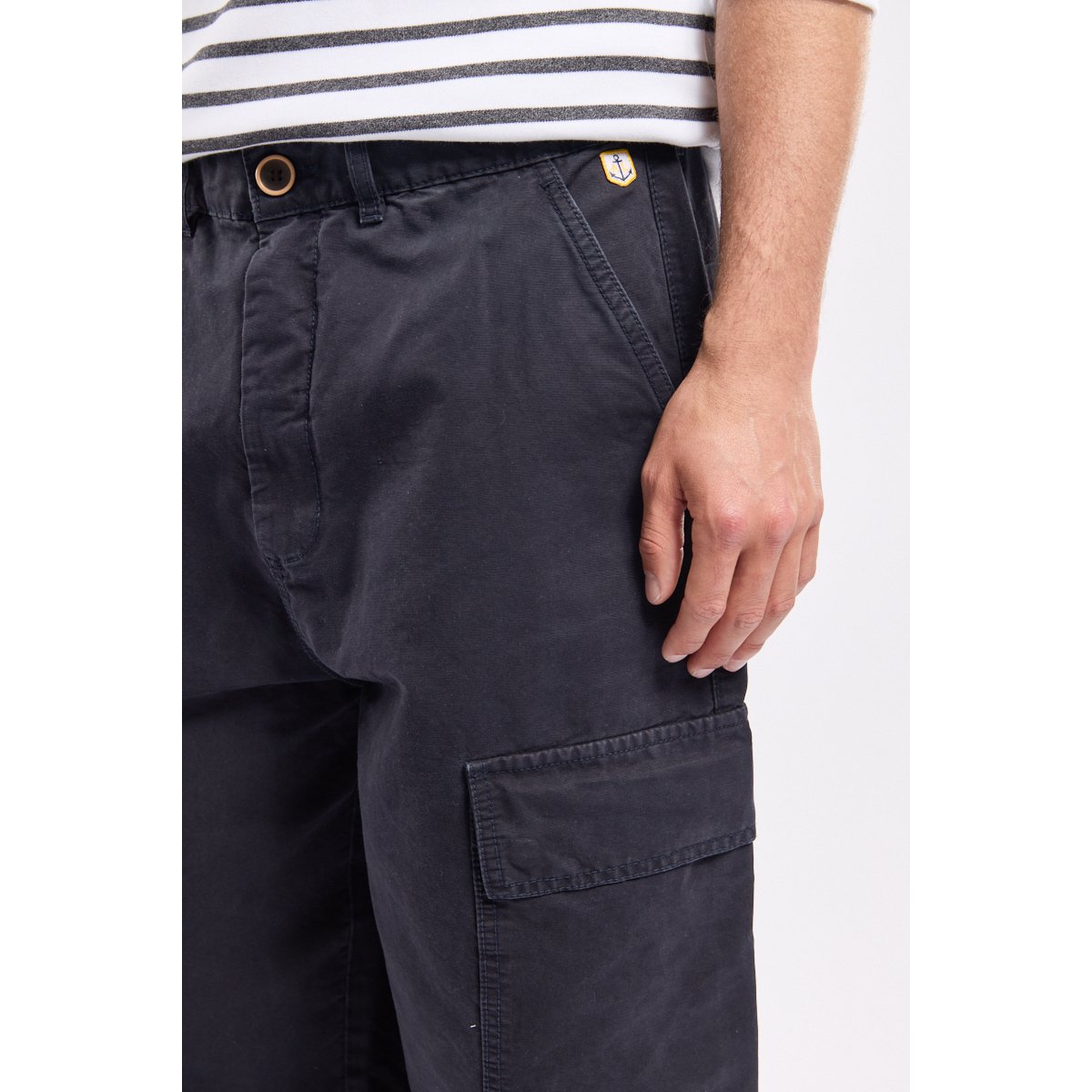 Pantalon cargo en coton rich navy, ARMOR-LUX