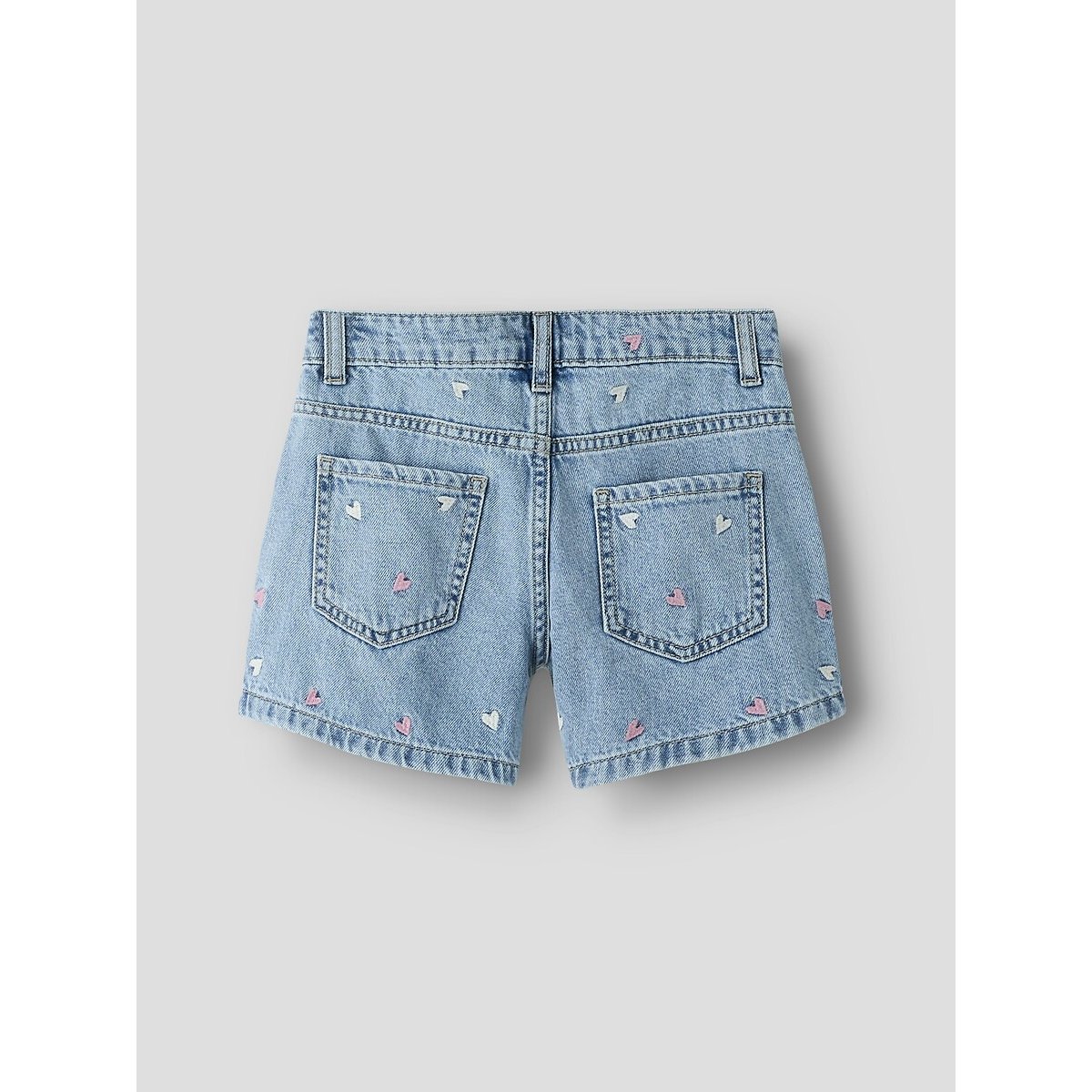 Short coupe droite bleu denim clair, NAME IT