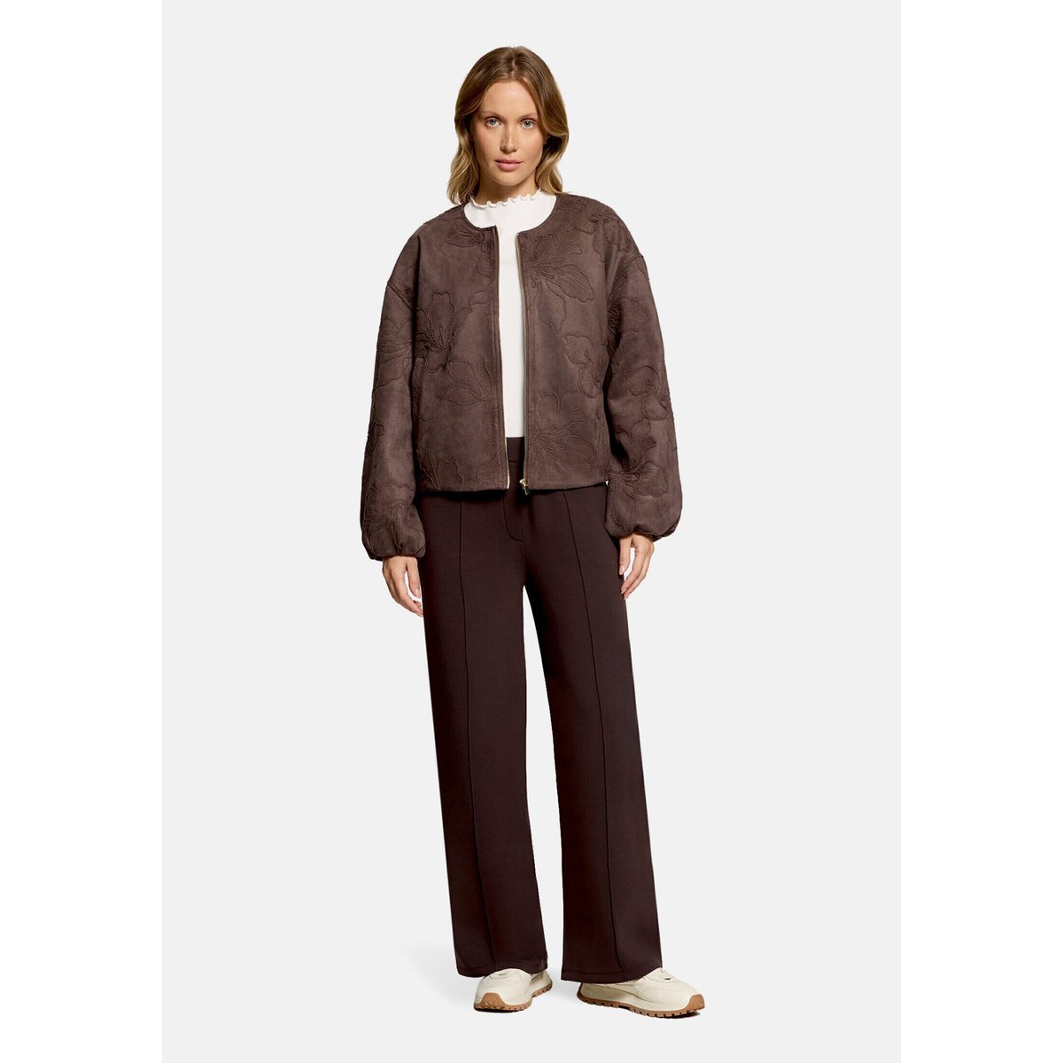 Blouson à poches extérieures marron foncé, CARTOON
