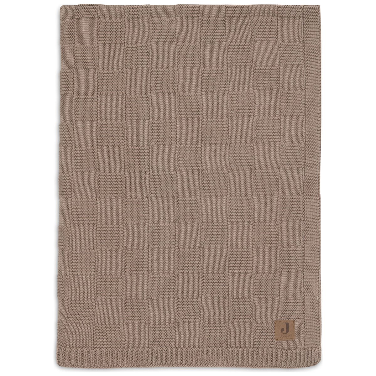 Couverture en tricot marron, JOLLEIN