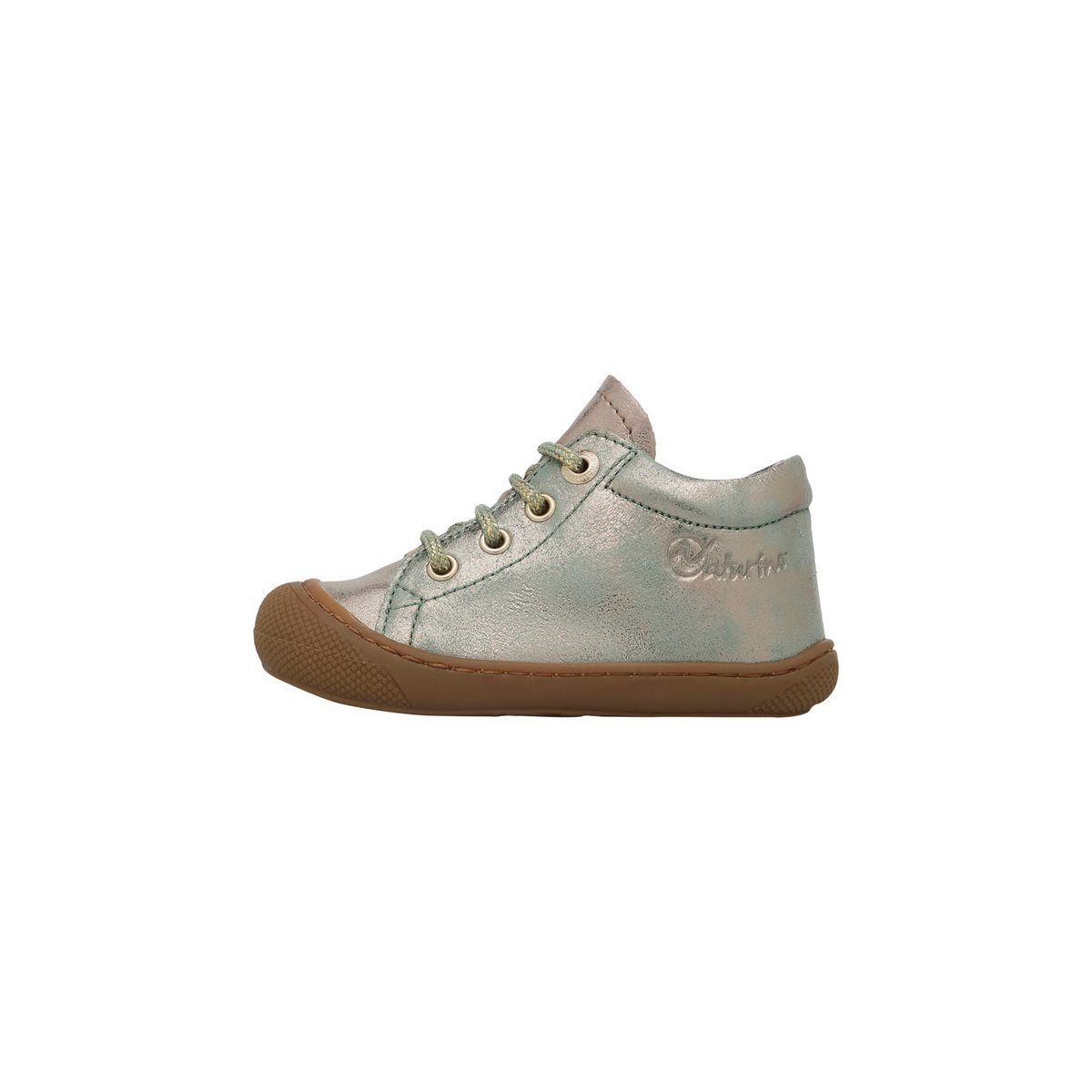 Chaussures premiers pas en cuir COCOON argent, NATURINO