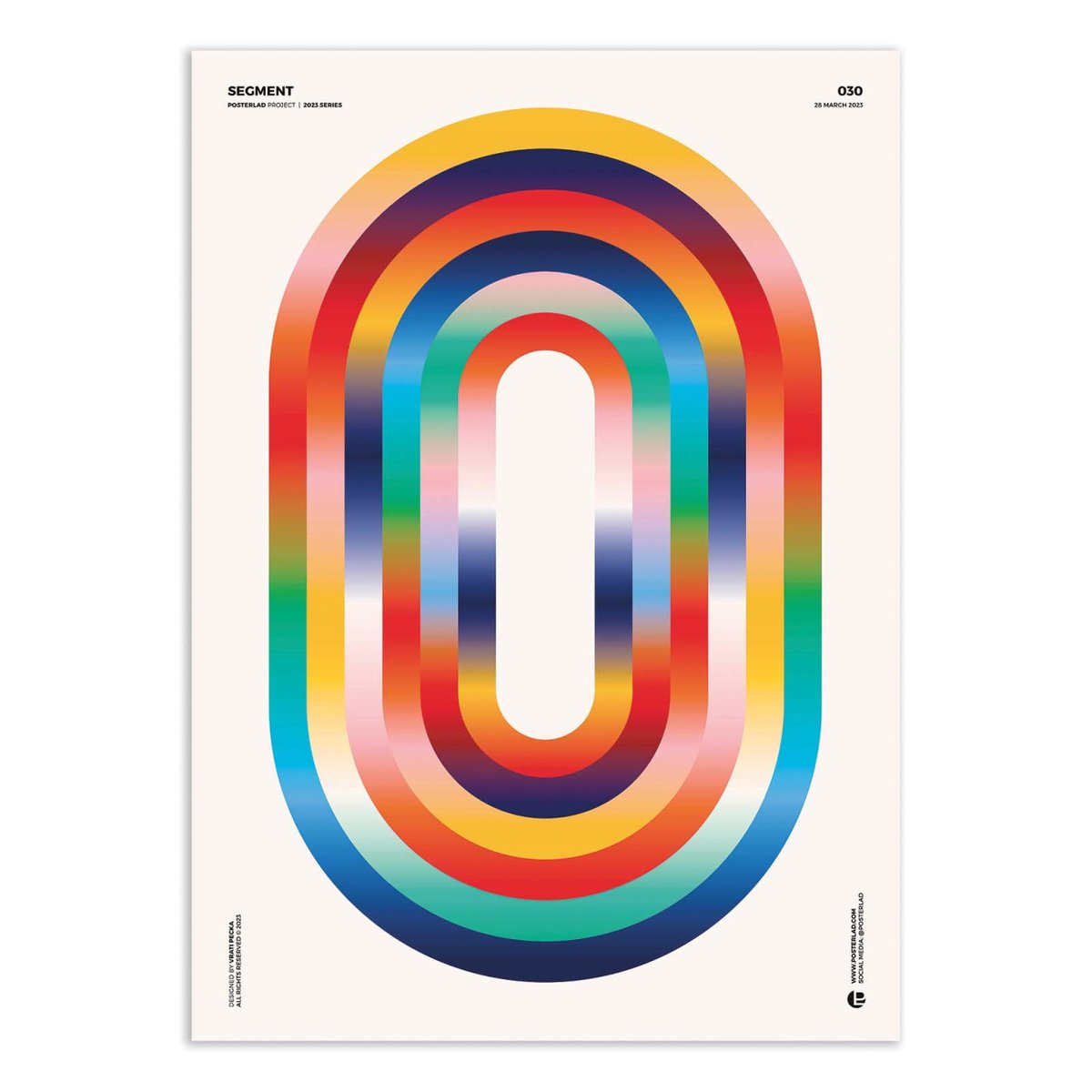 Affiche d'art - Segment - Posterlad couleur unique, WALL EDITIONS