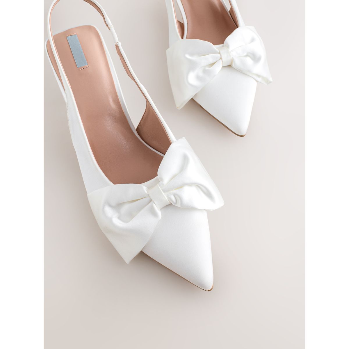 Escarpins avec nœud en satin forever comfort® blanc, NEXT