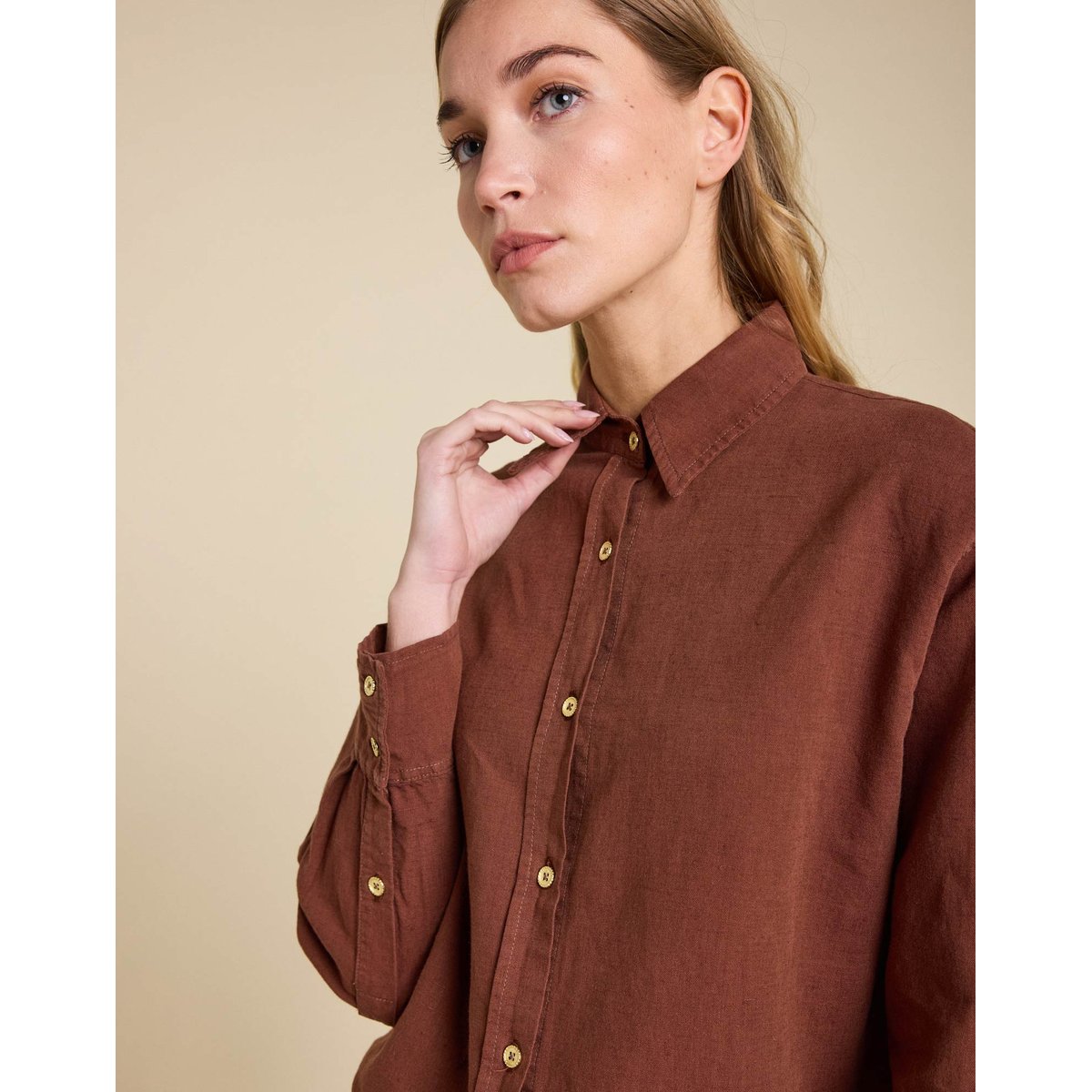 Chemise LIN MOCHA beige, PULLIN