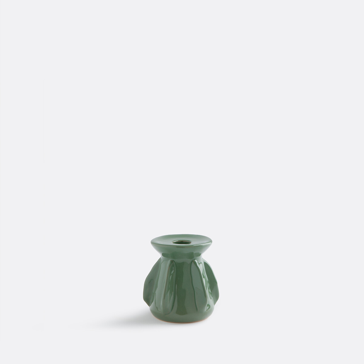 Bougeoir en céramique texturée H9,5 cm, Ilia kaki, LA REDOUTE INTERIEURS