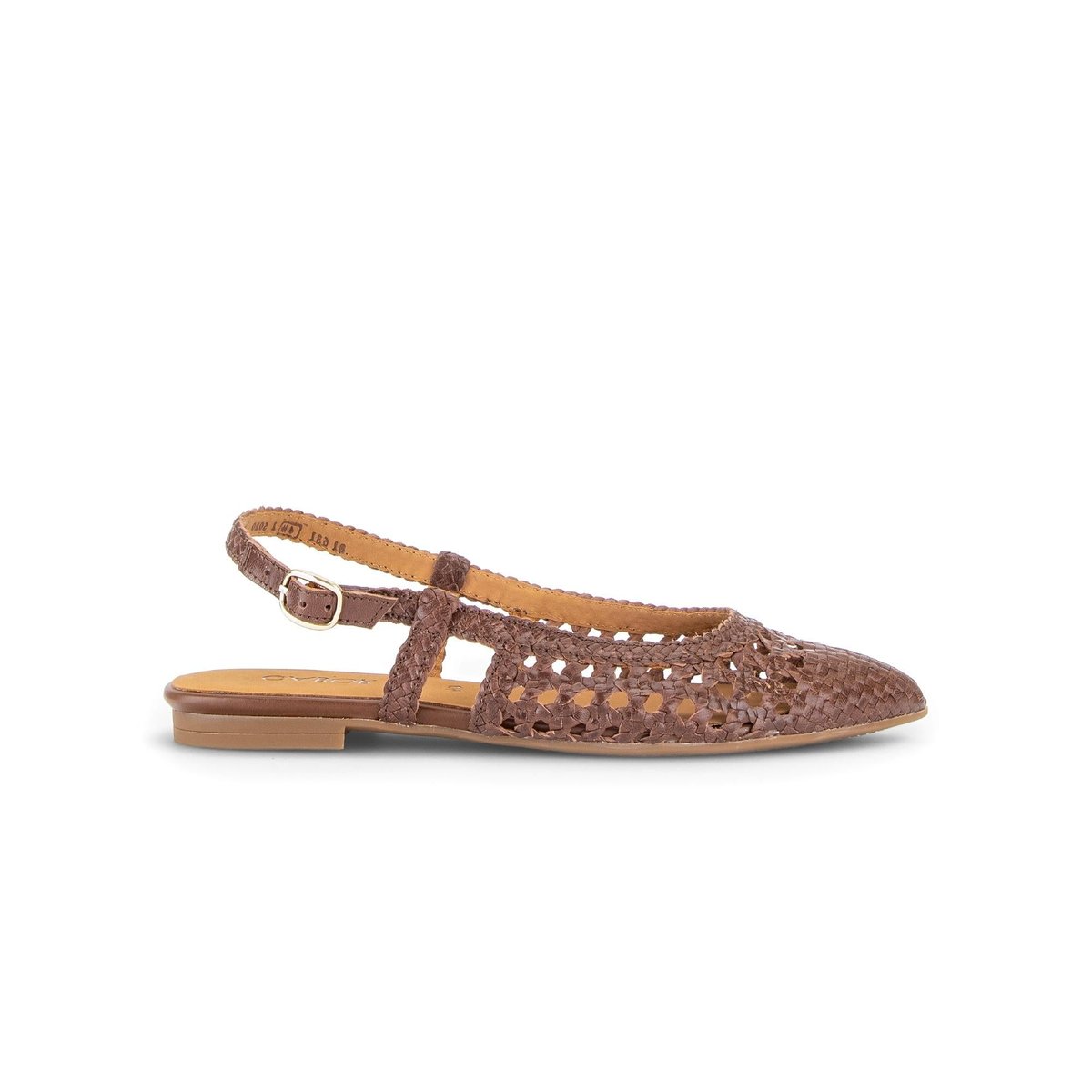 Escarpins en cuir à talon décroché marron, GABOR