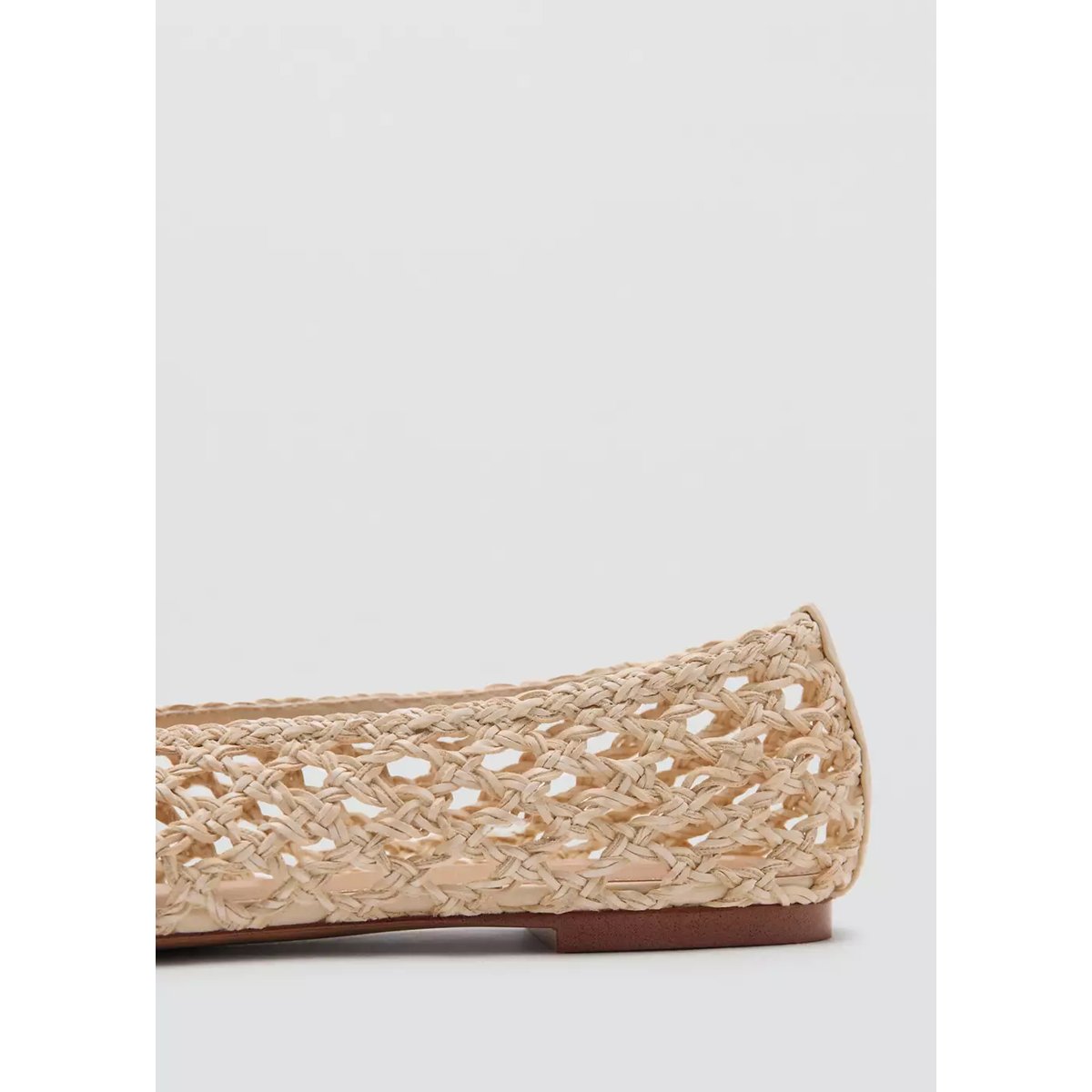 Ballerine tressée écru, MANGO