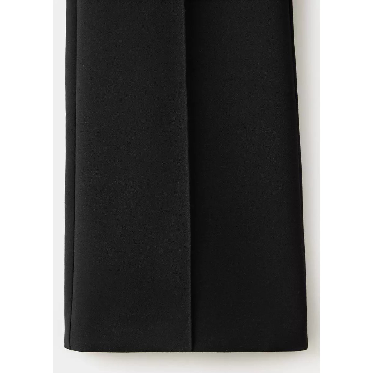 Pantalon droit détail coutures noir, MANGO