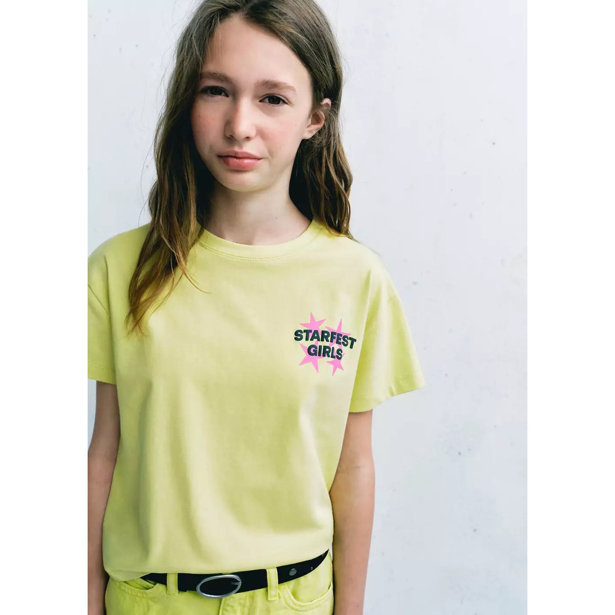 T-shirt en coton imprimé citron vert, MANGO KIDS