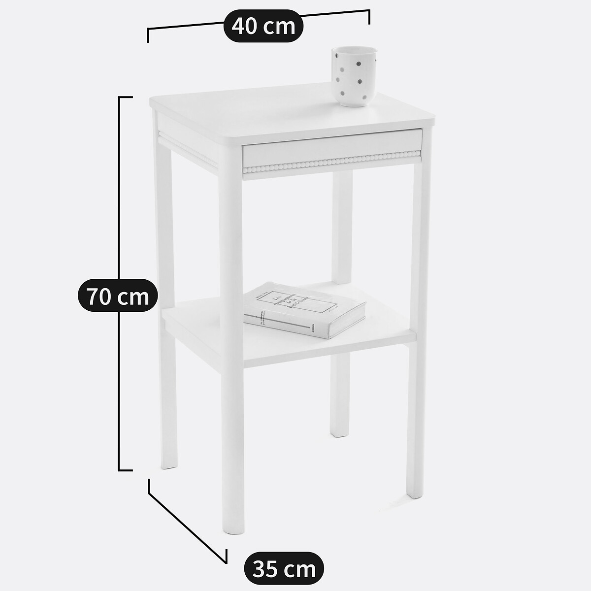 Chevet PERLE vert de gris, LA REDOUTE INTERIEURS