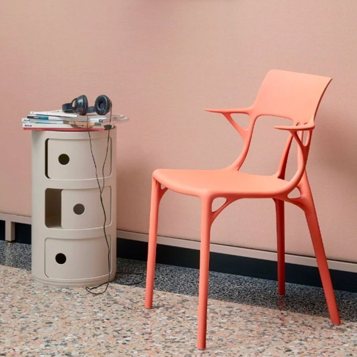 Meuble de rangement 3 portes COMPONIBILI BIO crème, KARTELL