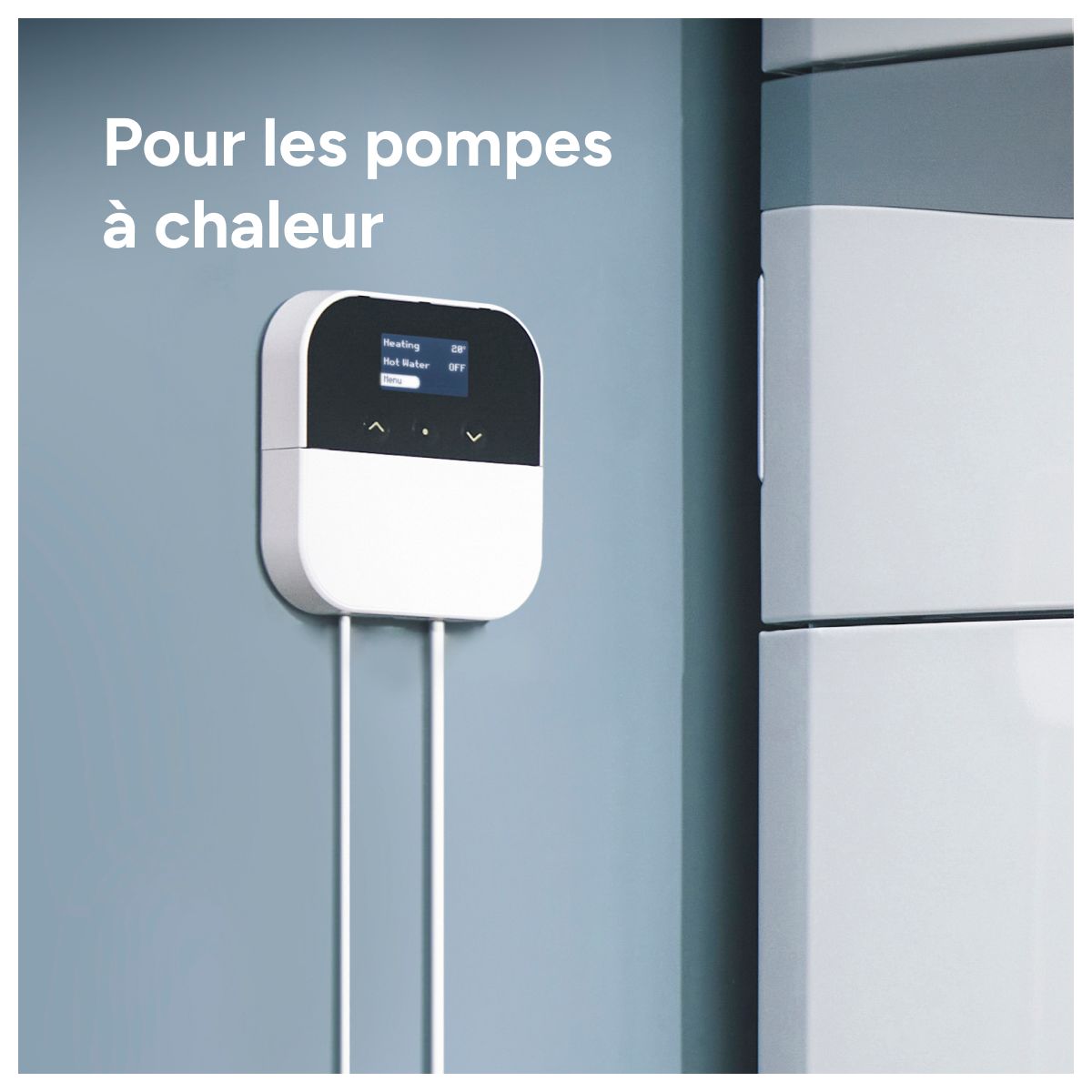 Thermostat connecté Kit X sans fil et optimiseur de PAC couleur unique, TADO