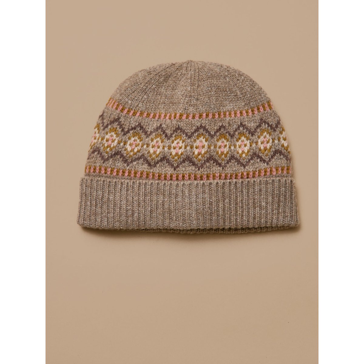 Bonnet jacquard enfant taupe, CYRILLUS