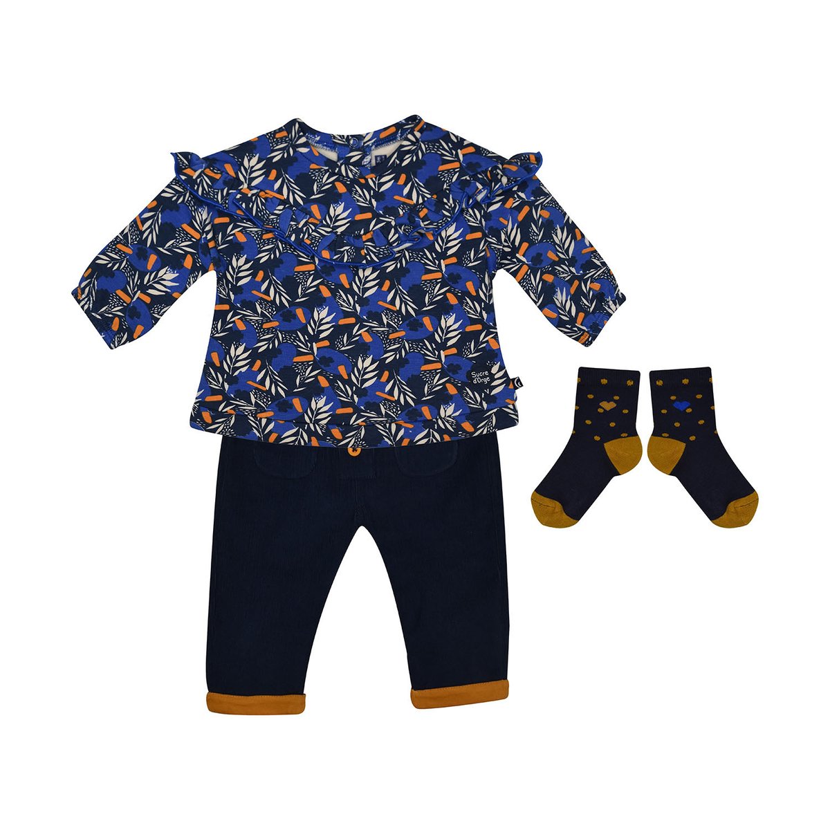 Sweat + pantalon + chaussettes fanelly bleu, SUCRE D'ORGE