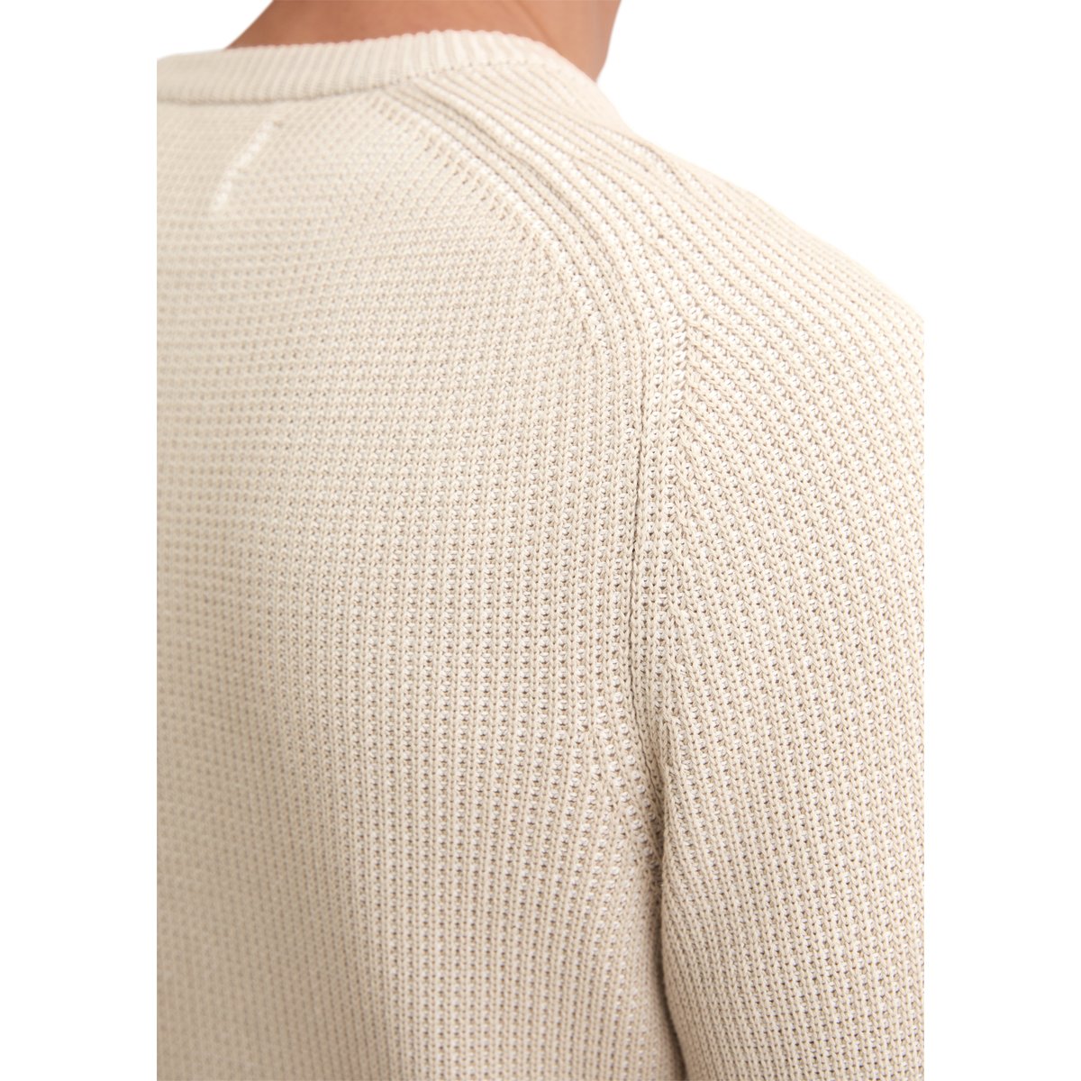 Pull-over regular en coton bio beige, MARC O'POLO